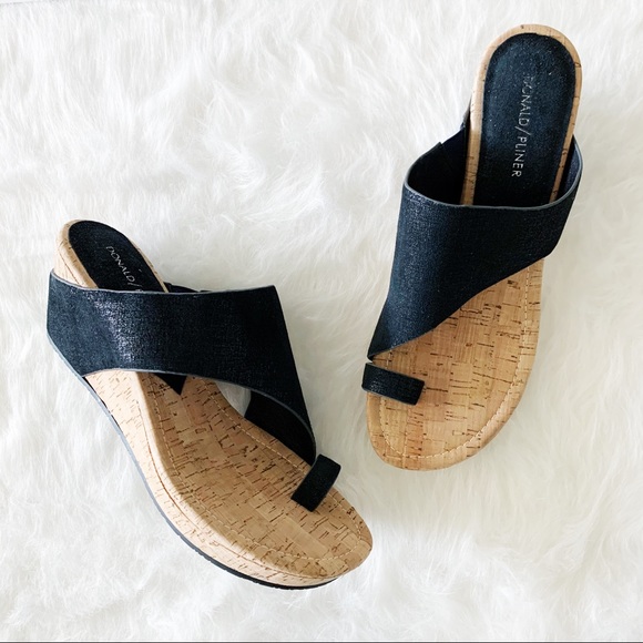 donald pliner gyer wedges cork